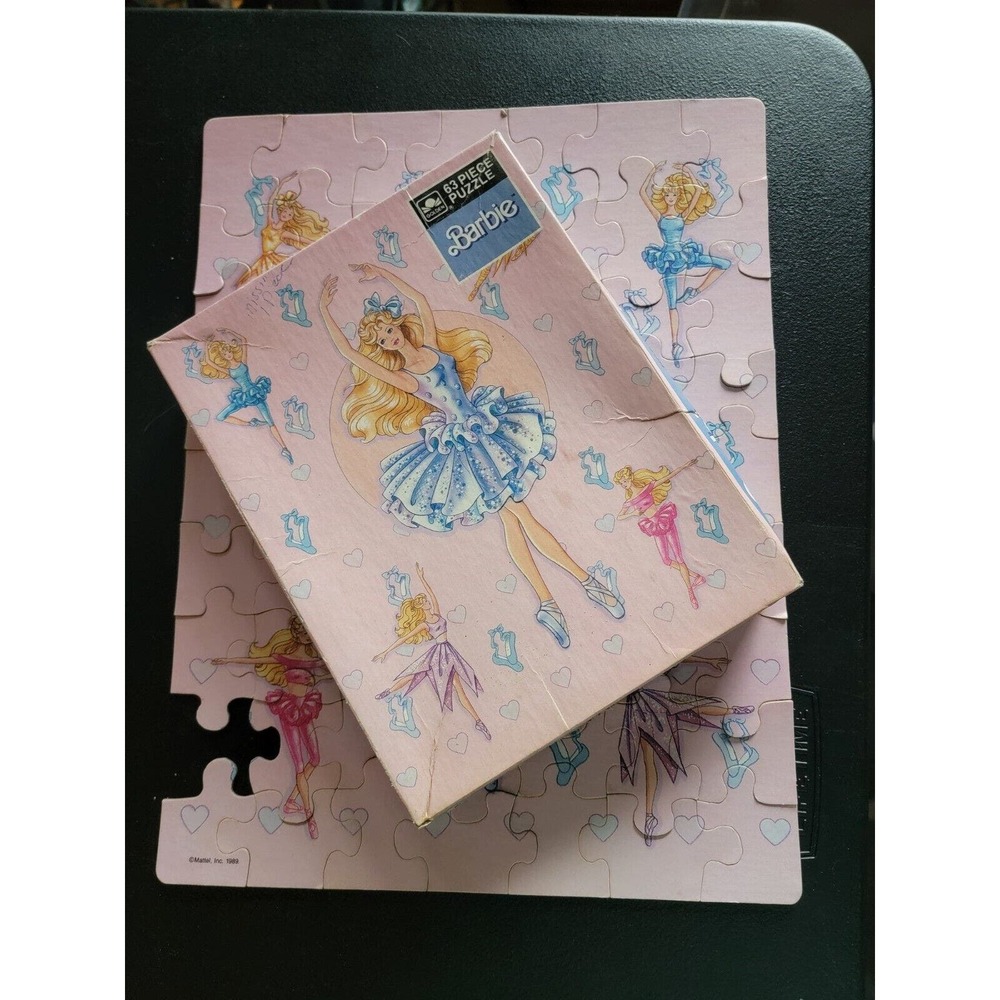 1989 Mattel Barbie Ballerina Jigsaw Puzzle Midsing One Piece READ